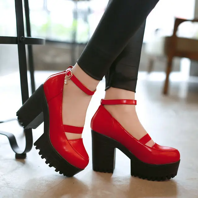 

large size 34-43 Womens spring and autumn western style High Heel pump shoes