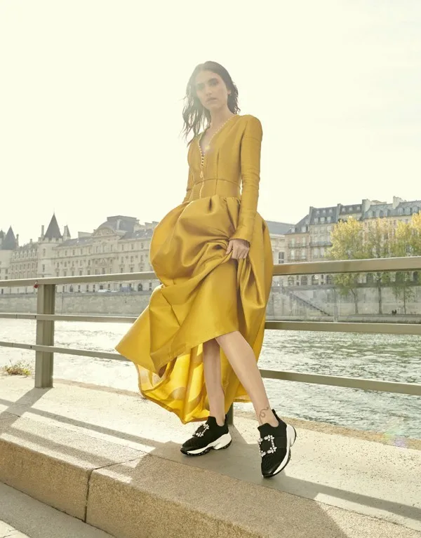 Course Brillant Épais Boucle Blanc Bande Chaussures Casual Cristal De Picture Talons as Femmes Glissent Picture As Noir Élastique Sur Sneakers Strass zOzrI