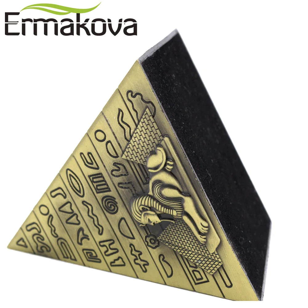 ERMAKOVA металлическая египетская Пирамида Статуэтка Пирамида скульптура в виде здания домашний офис настольные украшения подарок сувенир(бронза