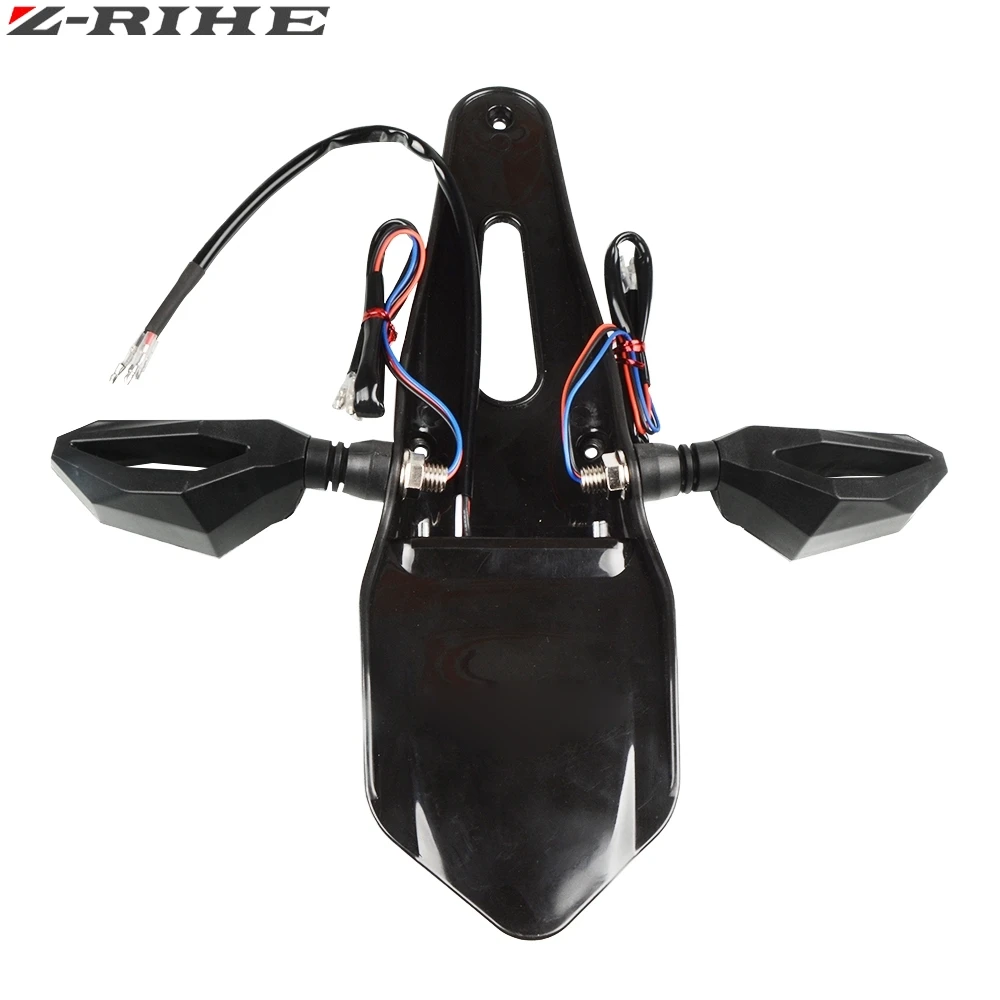 Motorcycle Enduro Trial Bike Fender 12 LED Brake Stop Rear Tail Light Motorbike Taillights Scooter Moto LED Turn Signal Light