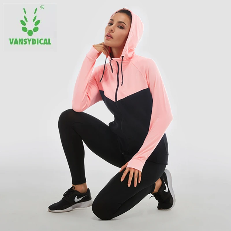 

Winter Fitness Running Yoga Jackets Women's Zipper Long Sleeve Sports Hoodies Breathable COTTON Training Gym Tops Sportswear