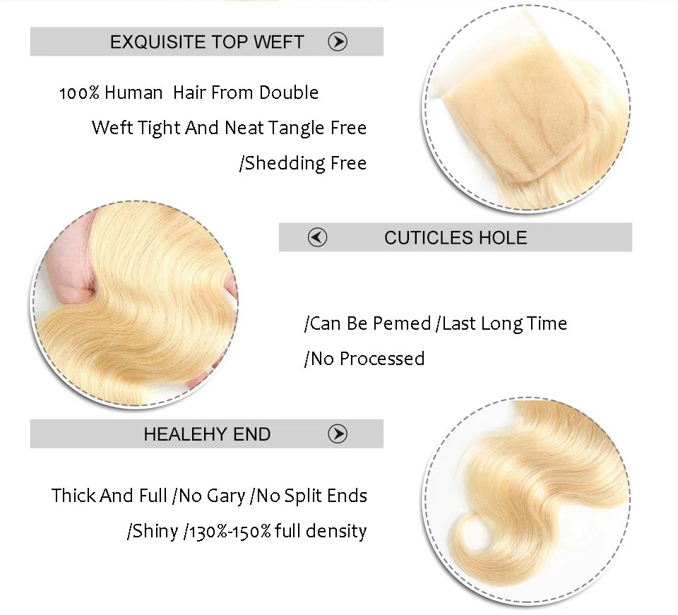 LS волосы бразильские волосы предварительно выщипанные 613 платиновый блонд объемные волнистые человеческие волосы на шнуровке 4X4With Детские волосы remy для наращивания