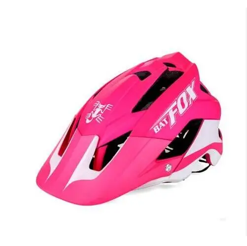 Летучая мышь лиса интегрально-литой mtb Горная дорога велосипед весь тело езда шлем велосипедный шлем 56-63 см - Цвет: pink