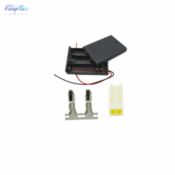 

50Pcs 3xAA Battery Case Holder Socket Wire Junction Boxes With Wires, Switch&Cover, KF2510 Header and Crimps