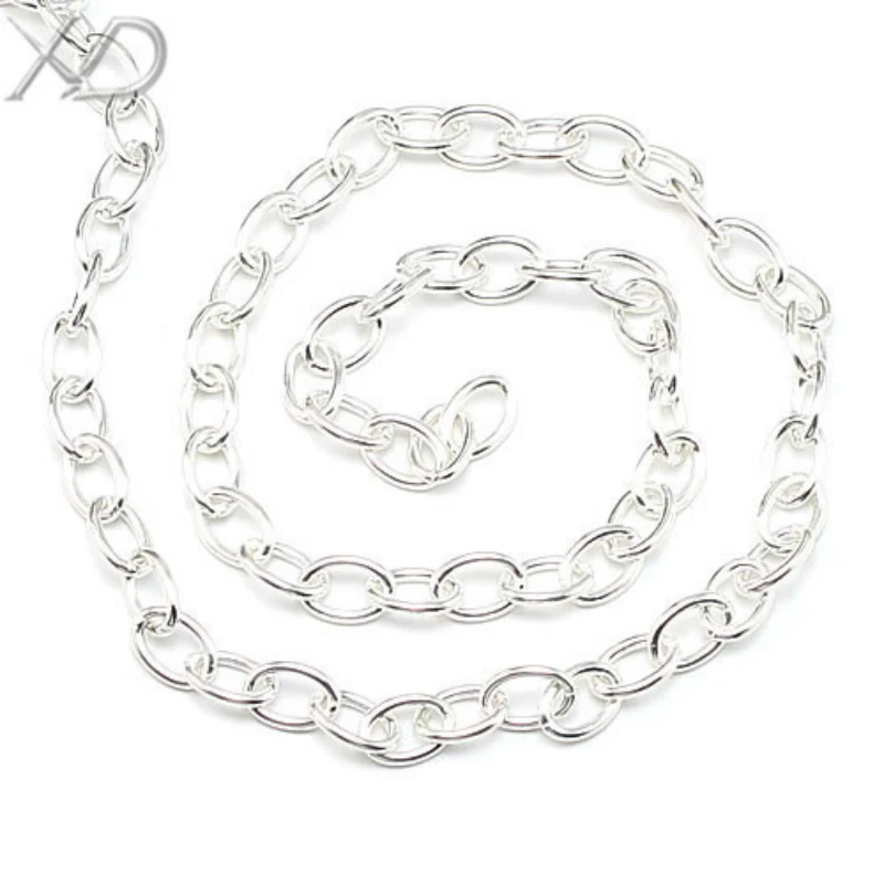 Xd 925 Sterling Silver Oval Link Chain Necklace Xd 925 Sterling Silver Oval Link Chain Necklace Extenders Diy For And Bracelet Making 20cm Lot Xs041 In Jewelry Findings Components