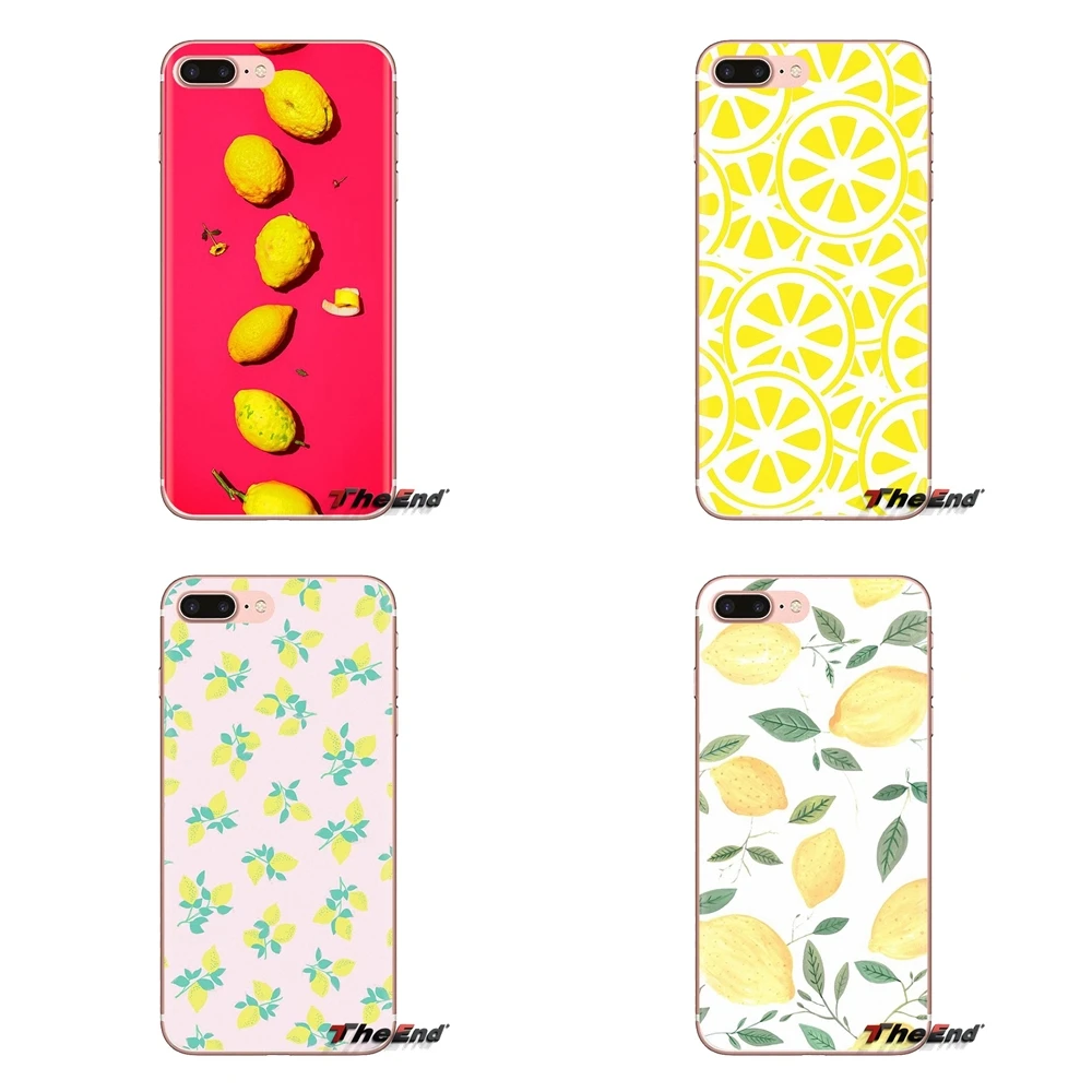 fruit lemon Citrus Giant Pattern Collage For Sony Xperia Z Z1 Z2 Z3 Z5 compact M2 M4 M5 C4 E3 T3 XA Huawei Mate 7 8 Y3II Housing |