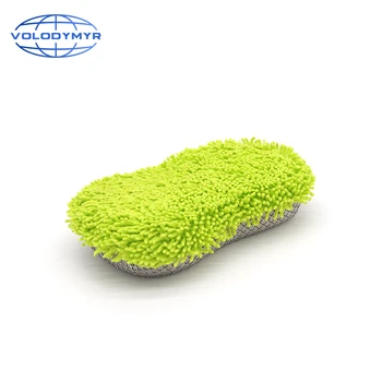 

Car Wash Sponge Light Green 8 Shape Chenille Microfiber Pad Washing Tools Detailing Pads Tire Cleaner for Auto Cleaning