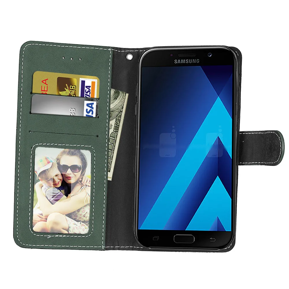 Чехол-книжка для samsung Galaxy A7(), кожаный чехол для samsung Galaxy A7 a720f, 5,7 дюймов, чехол-кошелек, подставка, сумки для мобильных телефонов
