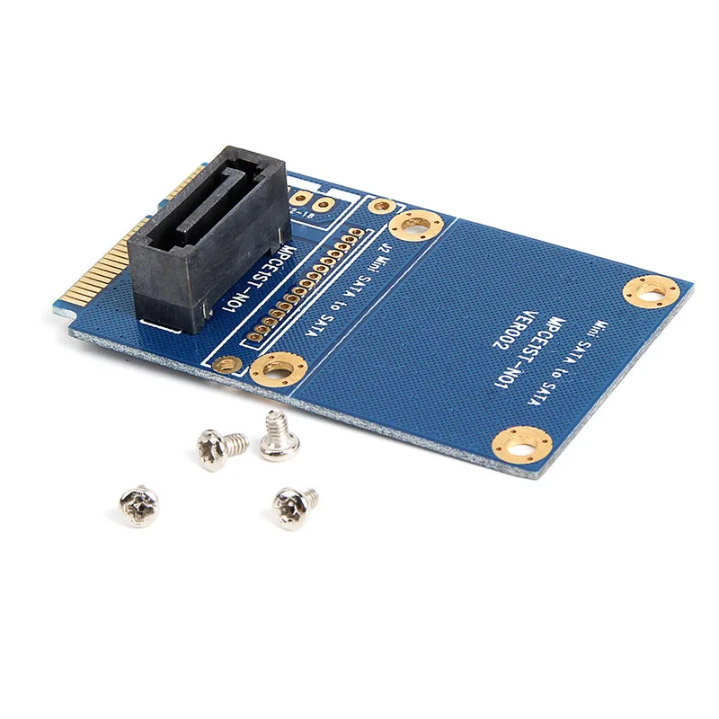 

L Mini PCI-E mSATA SSD To Flat SATA 7pin Hard Disk Drive PCBA Extension Adapter vertical