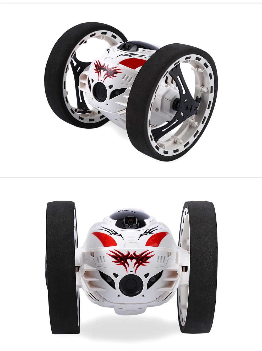 _08Original Mini Bounce Car Jumping RC Car Flexible Wheels Remote Control Robot Car LED Night Lights Shockproof Function RC Cars