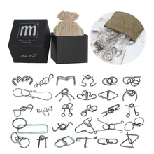 Surwihs 30 шт. интересные металлические провода паззлы головоломка ум Развивающие игрушки для начинающих детей взрослых Braining