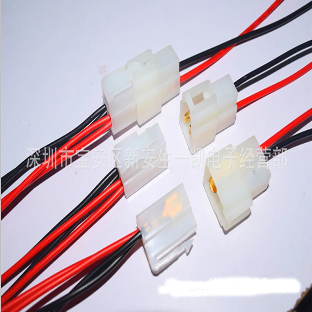 

2PCS JST 6.3mm Wire Cable Connector 1/2/3/4/6/8/9/10/12 Pin Pitch Male Female Plug Socket Motorcycle 20cm Wire Length 18AWG