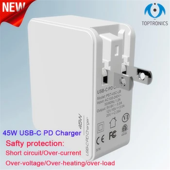 

Good Quality PD Charger 45W Adapter with Power Delivery for MacBook PRO/iPhone X/8 Plus Xiaomi Fast Moible Phone Type-C Charger