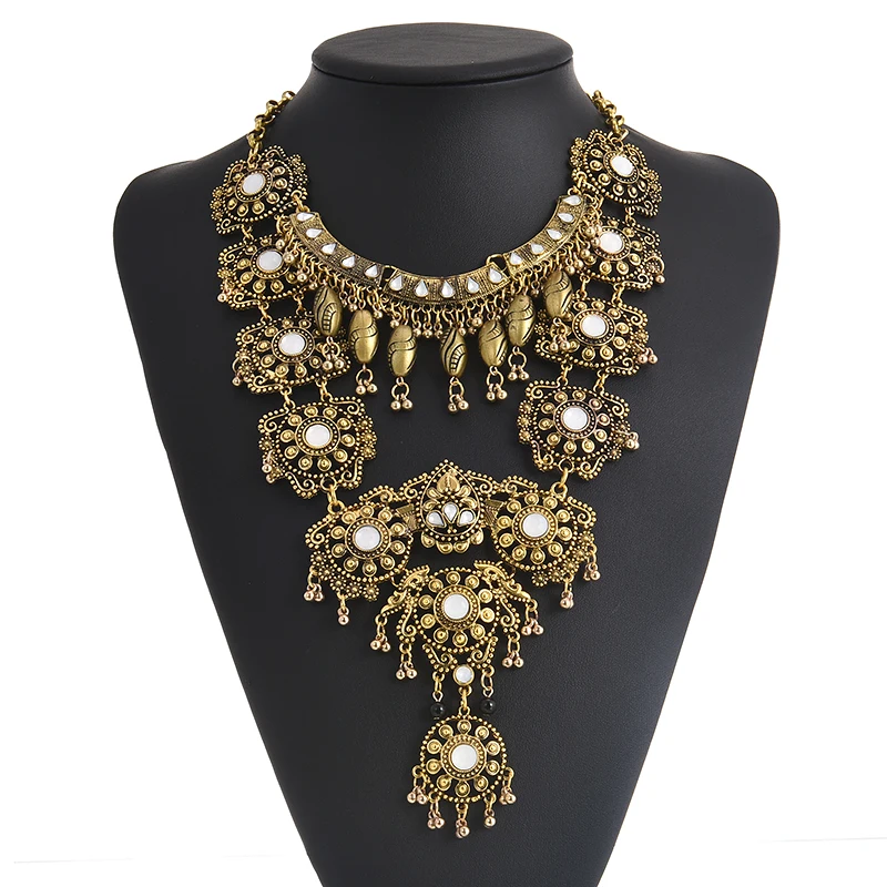 ZHINI Fashion Style Luxury Maxi Necklaces &amp Pendants Vintage Collar Bohemian Statement Collier Female Jewelry | Украшения и