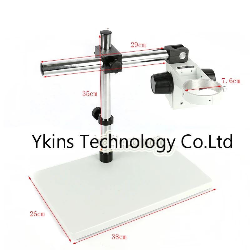 Бинокулярный стерео микроскоп 7-45X с большой металлической подставкой+ многоосевой регулируемый металлический кронштейн 10X/20 окуляров