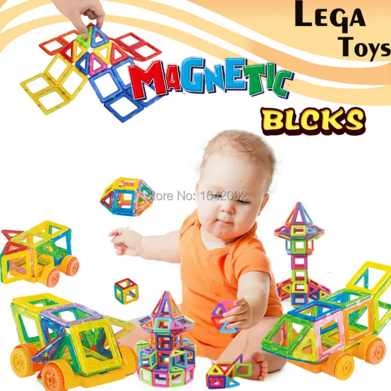 

32PCS Mini Magnetic Designer Construction set Enlighten Bricks Magnetic Model & building blocks Educational toys for children