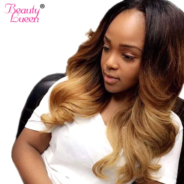 Ombre Human Hair Bundles Brazilian Weave Body Ombre Human Hair Bundles Brazilian Weave Body Wave Colored Honey Blonde T1b