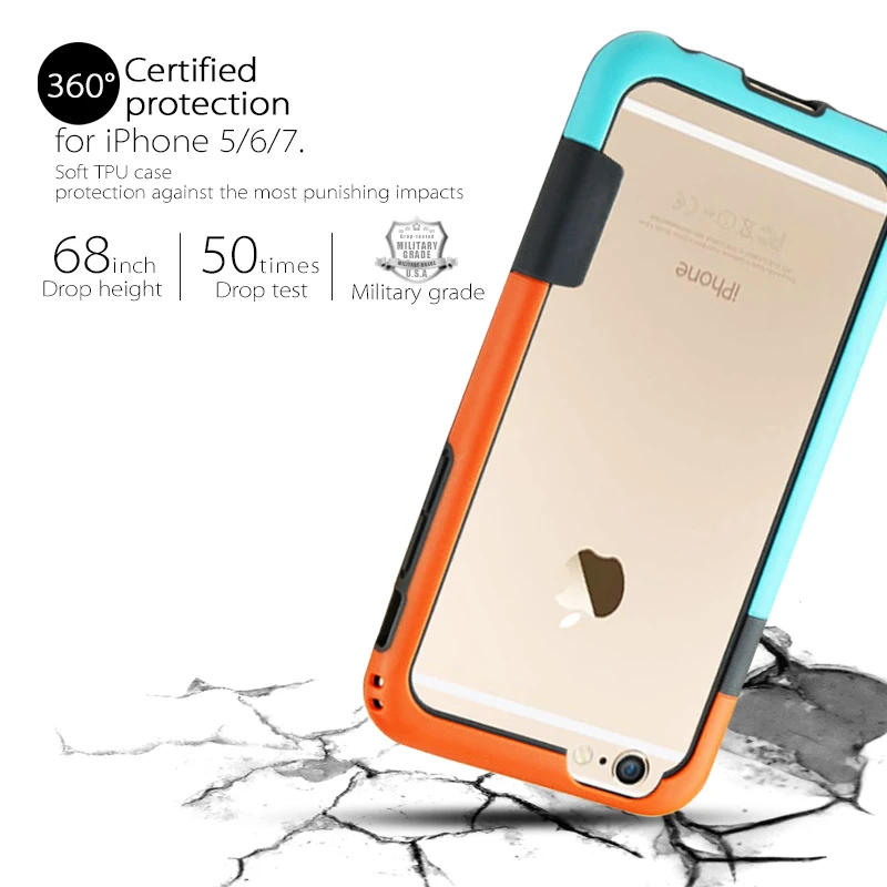 Противоударный чехол бампер для iPhone XS Max XR X 8 7 6 6S Plus 5 5S SE тонкий контрастный цвет