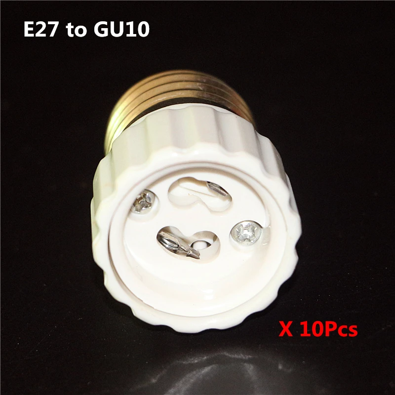 

10Pcs/Lot E27 to GU10 lamp holder adapter converter Bulb Base Converter LED Light Lamp Adapter Screw Socket Free Shipping