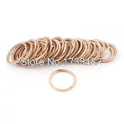 

50pcs Flat Ring Copper Washer Gasket 18mmx22mmx1mm