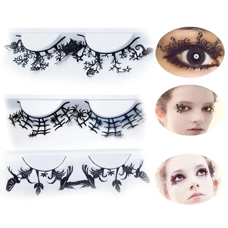 

New 1 Pair Fashion Paper-cut Lashes Halloween Eyelashes Makeup Handmade