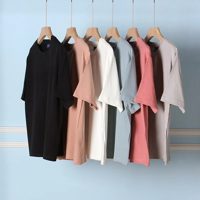 

WSYORE Loose Tops t shirt Women2019 New Summer T-shirt Solid Color Casual Bottom Top Short Sleeve T-Shirt NS1001