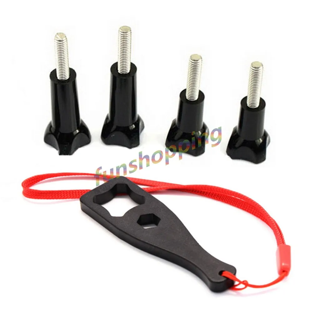 2X long + 2X short Screws + Wrench Tighten Thumb Knob Bolt Screw for GoPro Go Pro HD Hero 4 3+ 3 2 SJ4000 SJ5000 SJCAM Xiaomi Yi - ANKUX Tech Co., Ltd