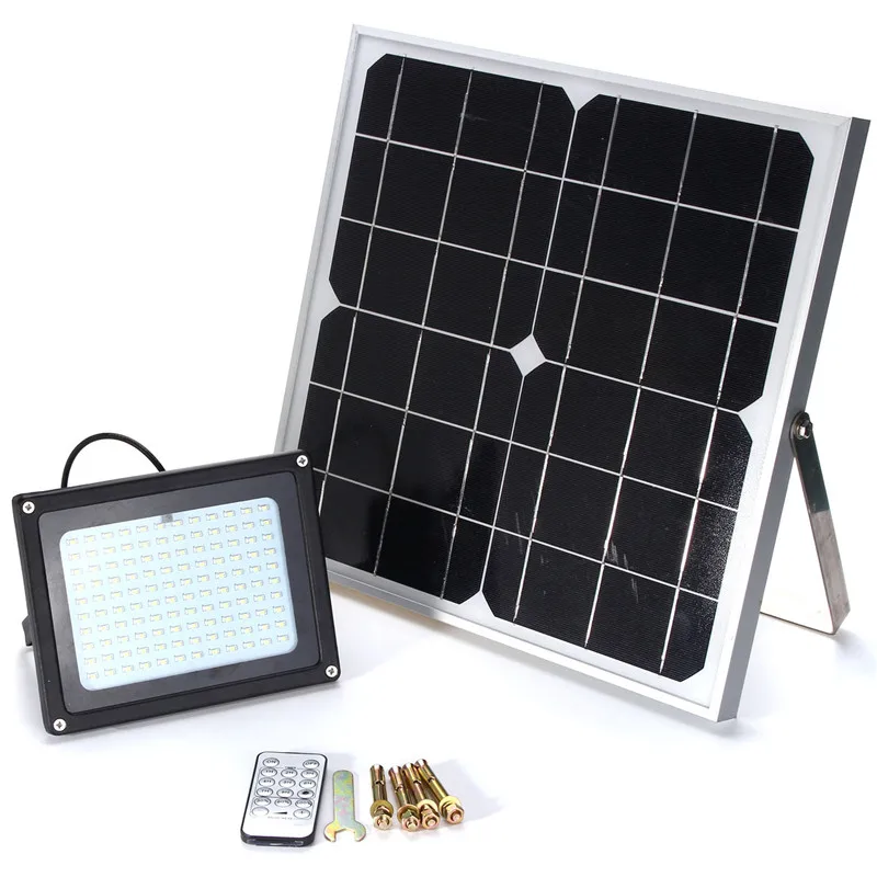 

Mising 120 LED Solar Panel Floodlight with Remote Controlor Outdoor Garden Security Flood Lighting Lamp Garden Outdoor Lighting