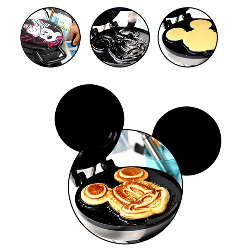 

220V Cute Cartoon Shape Electric Waffle Maker Machine Multifunction Breakfast Cake Baking Iron Plate Non-stick Waffle Machine