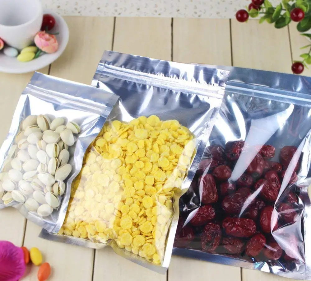 Прозрачный пакет из алюминиевой фольги для пищевых продуктов с мешочком на