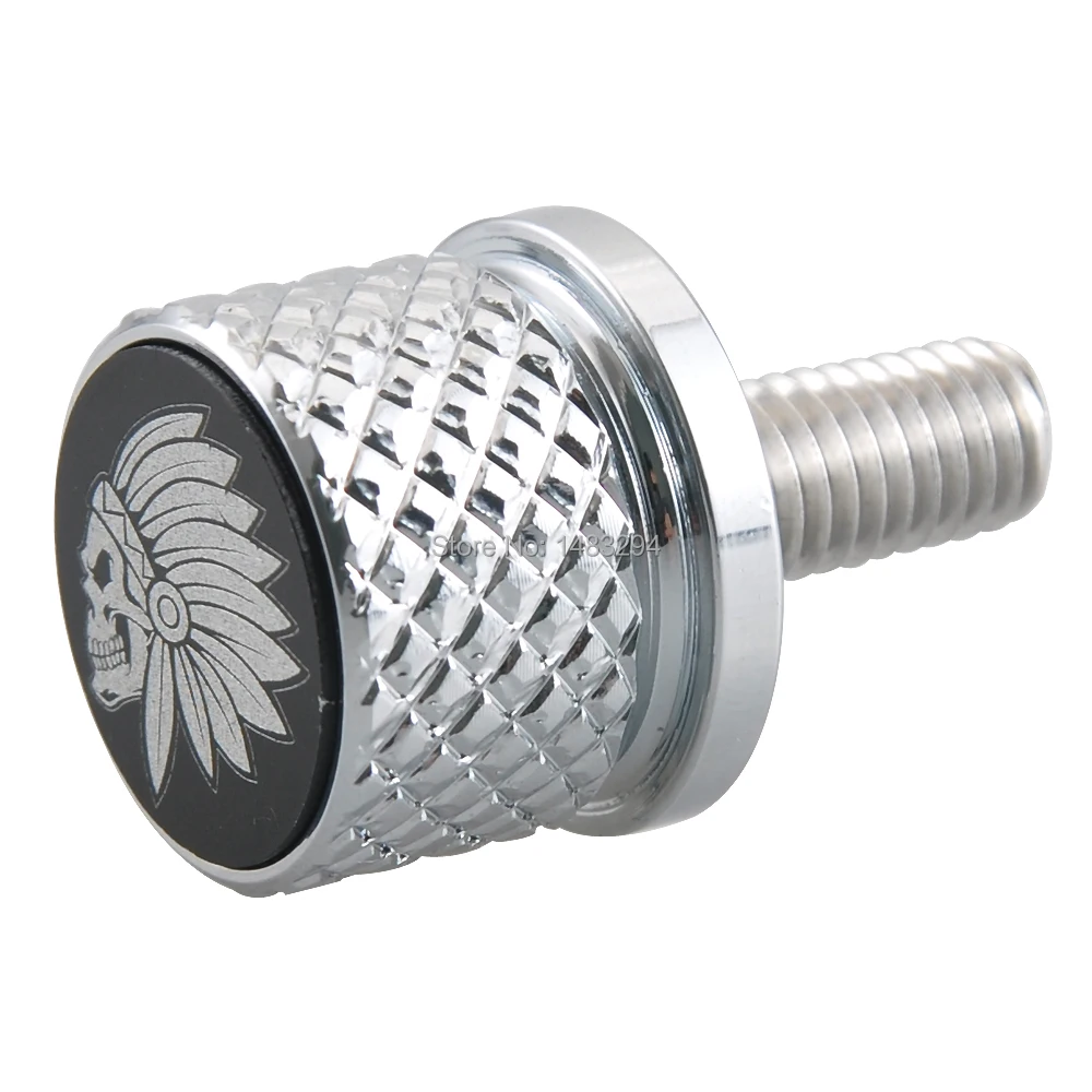 Chrome Thread Pitch Seat Bolts Seat Bolt Top Fender Screw Indian Style