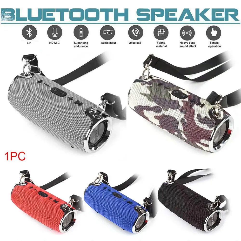 

Portable Outdoor Bluetooth Speaker Wireless caixinha de som Dual Subwoofer Waterproof TF Maximum Support 4G USB Charging