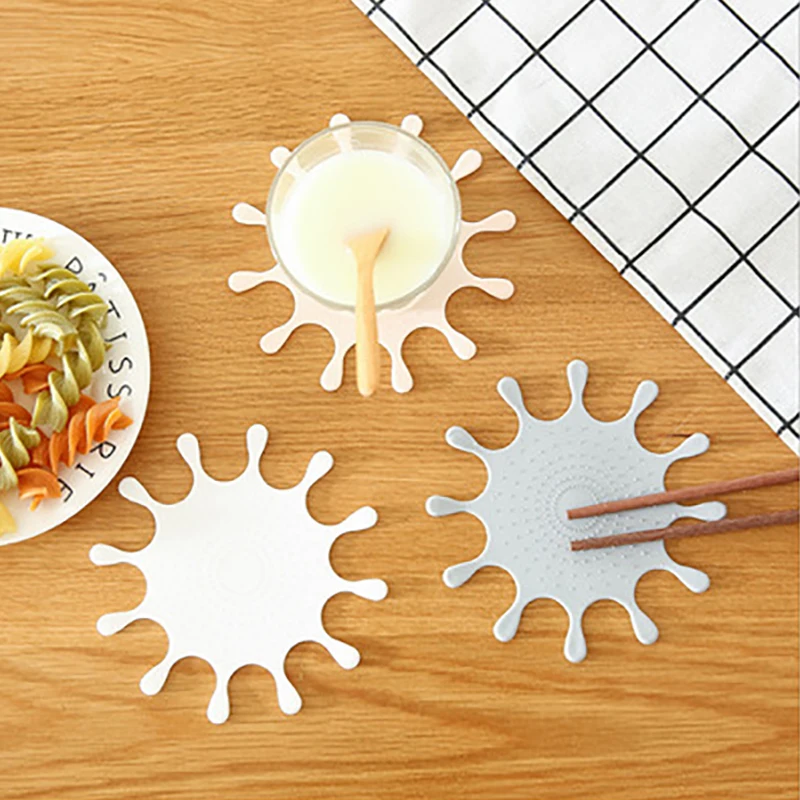 

Baispo European Style TPE Heat-insulating Coaster High Temperature Resistant Anti-scalding Placemat Simple Cute Milk Table Mat