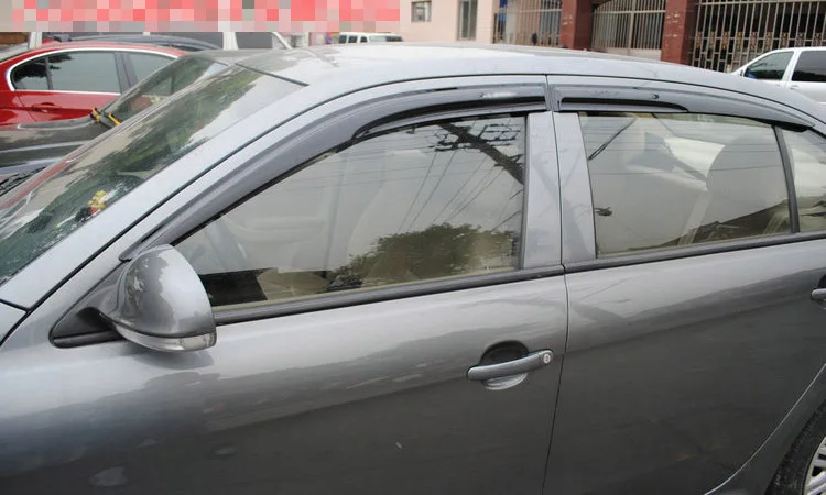 4 шт. оконные вентиляционные козырек от дождя Защита Темный солнцезащитный отражатель для VW Lavida