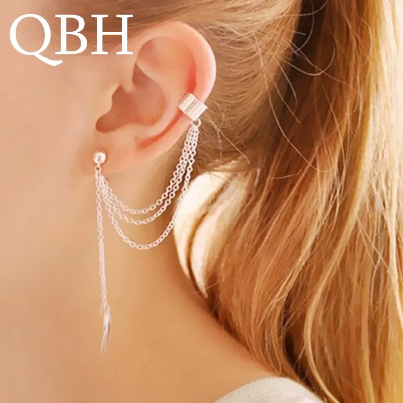 1 шт., хит, панк, Mujer, Brinco, для девочек, Boucle Bijoux, цепочка, кисточка, лист, клипсы, серьги манжеты для женщин, ювелирные изделия, Boucles Pendientes|ear cuff earrings|cuff earringscuff earrings for women | АлиЭкспресс