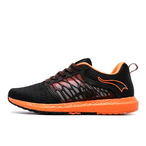 ONEMIX, летняя мужская обувь для бега, Ультралегкие спортивные кроссовки, дышащая обувь для бега, Мужская прогулочная обувь, женская обувь для тенниса, мужская обувь - Цвет: black orange-men