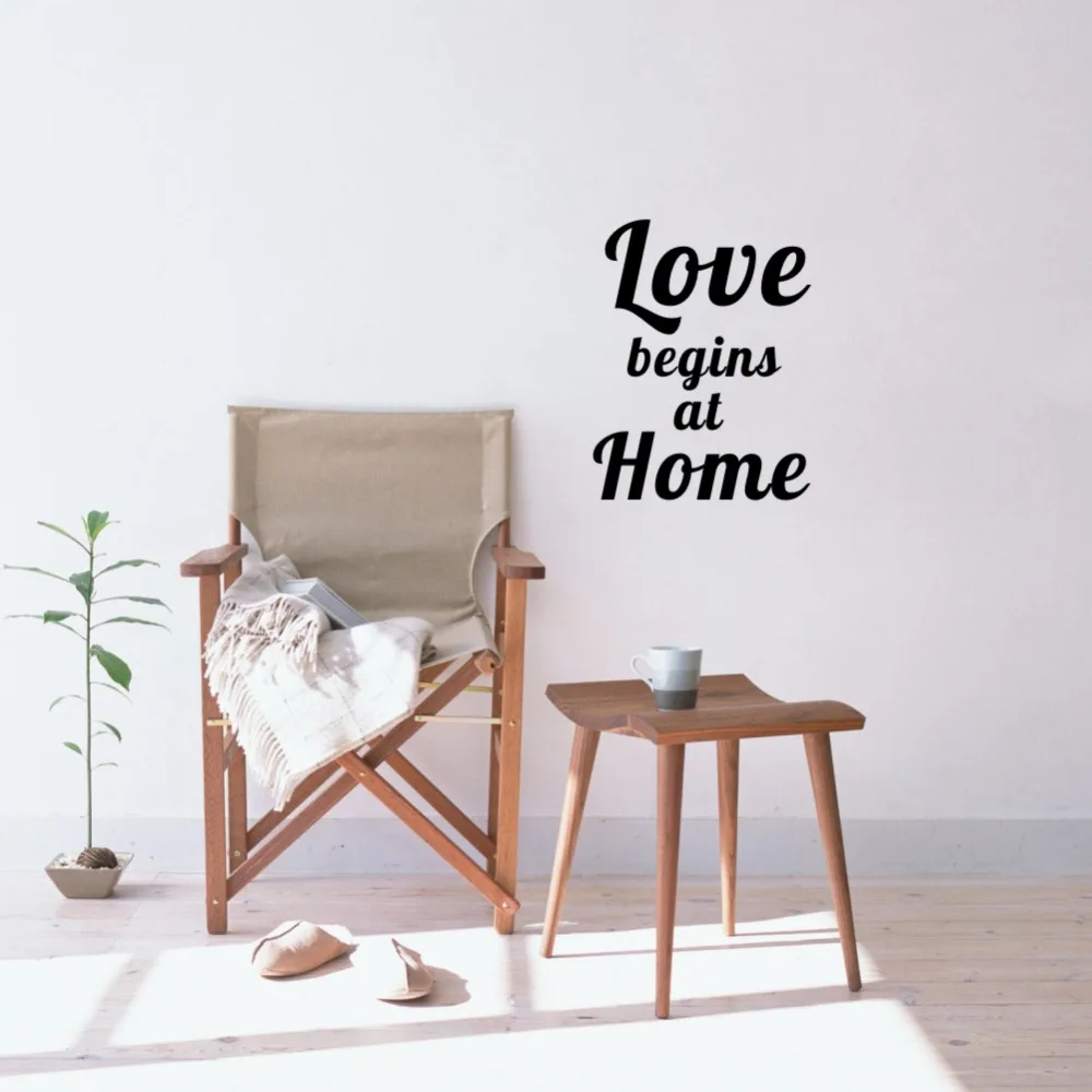 Love Begins at Home Quotes Vinyl Wall Decal Home Decor Living Room