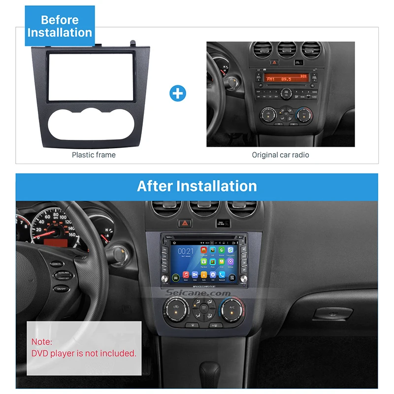 Seicane 2 DIN Mobil Stereo Radio Fasia 