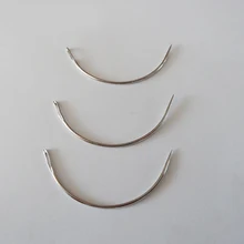 50pcs 6CM C Shape Curved Needles Threader Sewing Weaving Needles for Human Hair Extension Weft Weaving