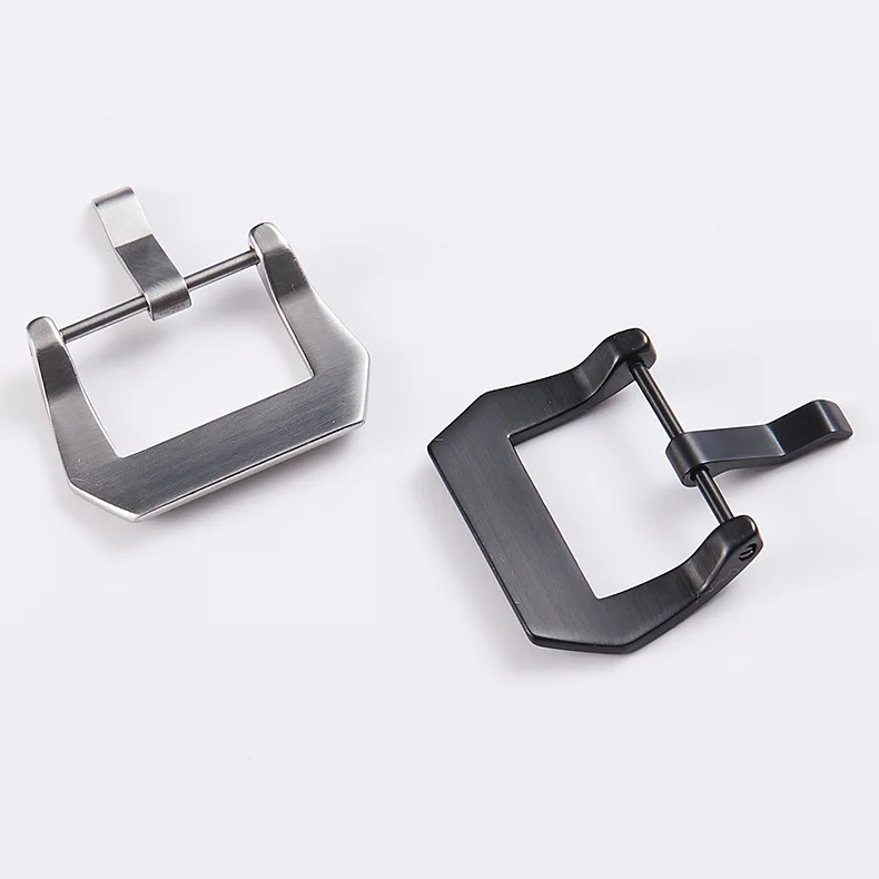 30pcs/lot Watch Buckle Stainless Steel Watch Buckle Silver and Black Color Dull Polish Style 18mm 20mm 22mm 316L Replacement