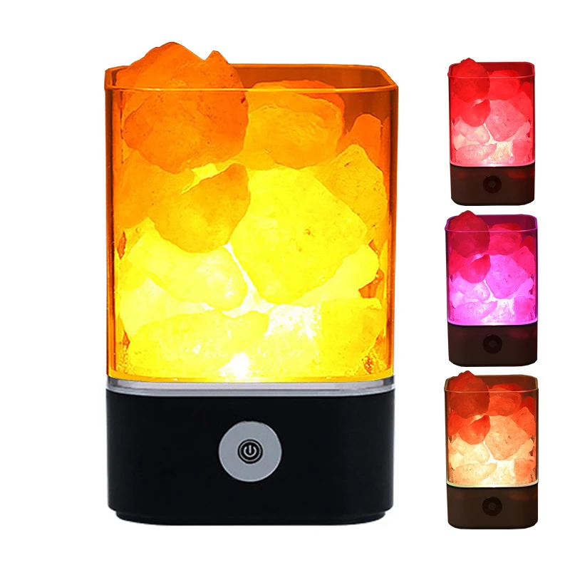 

Himalayan Crystal Salt lamp Dimmable Hand Crafted Natural Salt Light Crystal decor Night Light with Touch Dimmer Switch