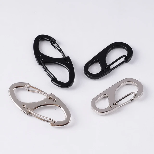 black mini carabiner keychain key ring