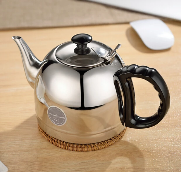 1L Europe Popular Stainless Steel Water Kettle High Quality Induction  Cooker Use Coffee Kettle Free Shipping