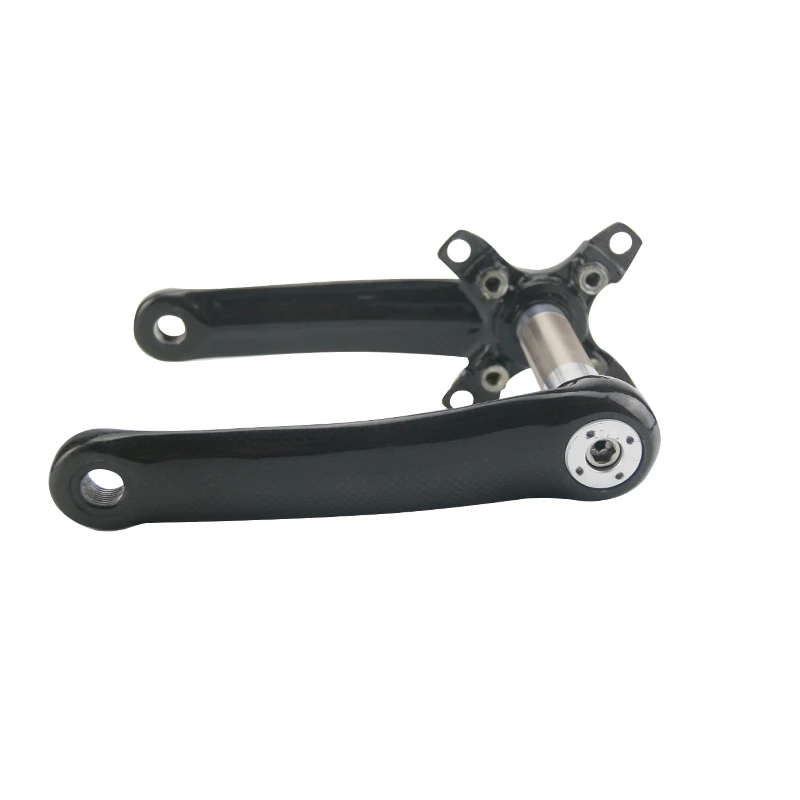 AERONOVA Mountain Bike Carbon Crank 104 BCD Mtb Crankset 170175mm 3K GlossyMatte Black Ultra-light Cycling Bicycle Crank (4)