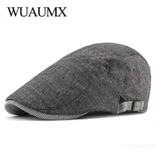 Wuaumx, летние береты, шапка, мужская, тонкая, газетная, шапка s, для женщин, художника, художника, козырьки, мужские береты, шапка в елочку, плоская, s, регулируемая