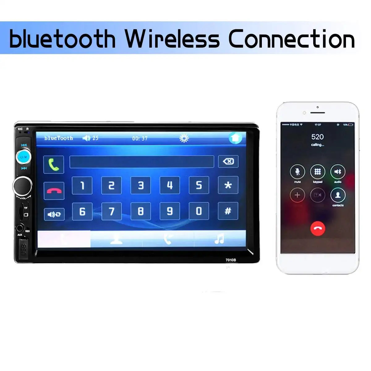 " 2DIN bluetooth ips сенсорный экран автомобиля стерео MP5 плеер FM Радио HD камера заднего вида мультимедийный плеер