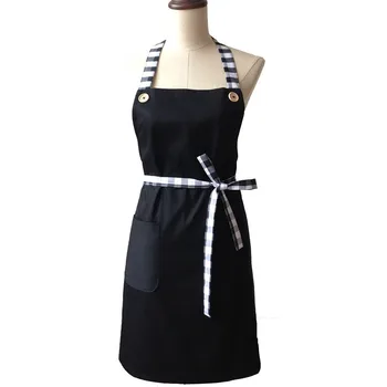 

BBQ Cotton Working Apron Black Hairdresser Hair Cutting Coffee Salon Avental de Cozinha Divertido Tablier Cuisine Pinafore Apron
