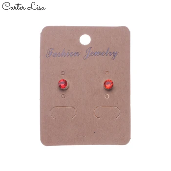 

CARTER LISA HOT SELLING Fashion Women's Crystal Stud Earrings Tiny Simple Crown Earrings Party pendientes Jewelry Free Shipping