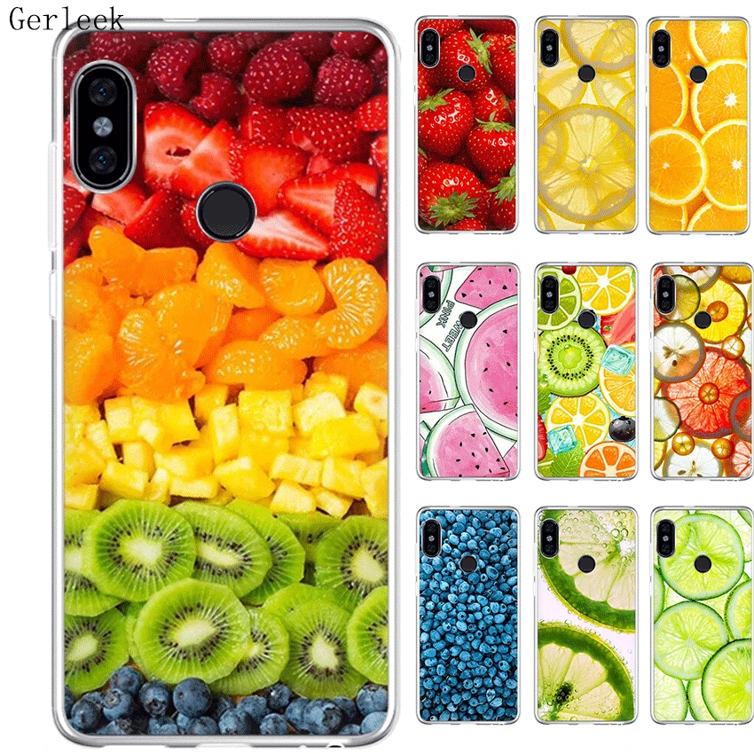 

Gerleek Watermelon Strawberry Lemon Phone Case For Xiaomi Mi 5 5S 6 6X 8 SE A1 A2 Lite Mix 2S 6A 9 9se MAX 3 Cover