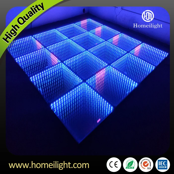 25pcs Wedding Party Tempered Glass Panel Colorful 3D LED Dance Floor